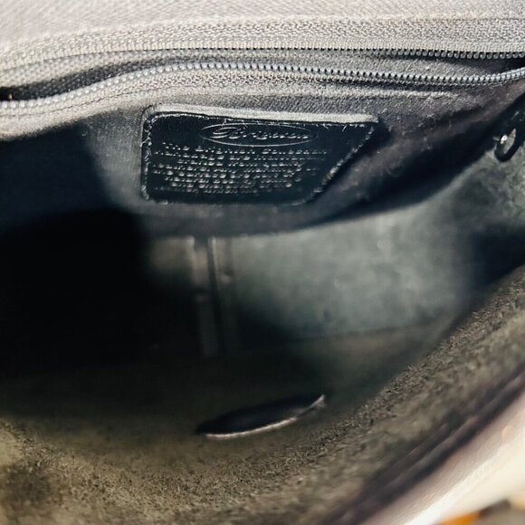 Brighton Collection 90s Turn Lock Shoulder Crossbody Handbag Leather Black - Picture 8 of 9